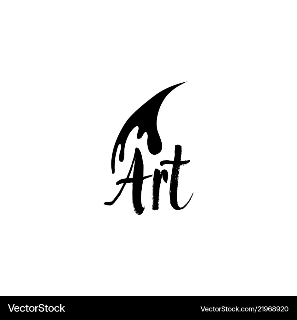 art of logo design Bulan 1 Lettering logo design for art company Royalty Free Vector