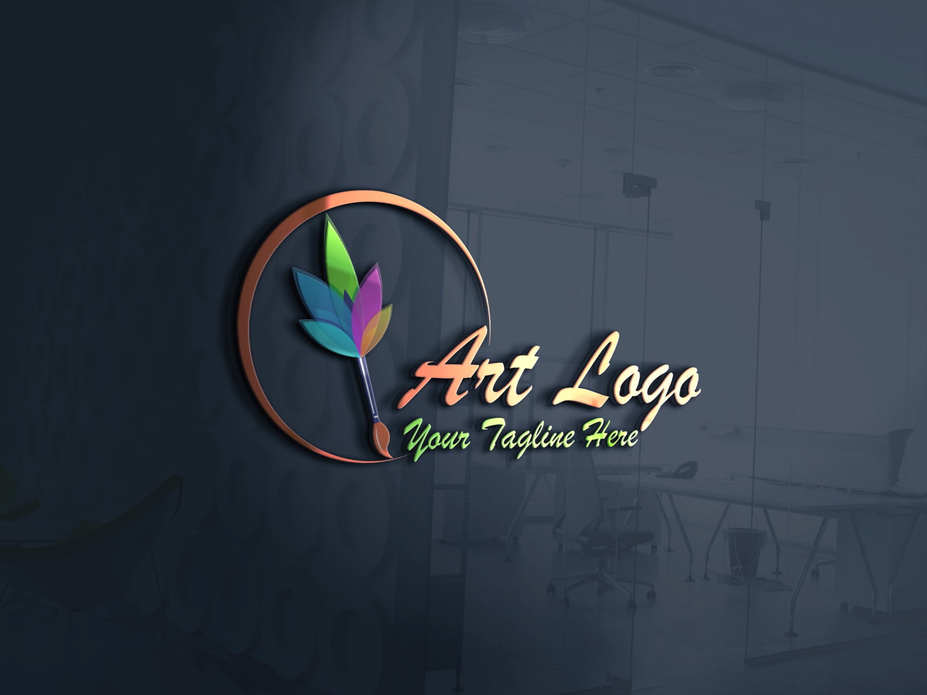 art of logo design Bulan 1 Modern Art Logo Design Free PSD Template – GraphicsFamily