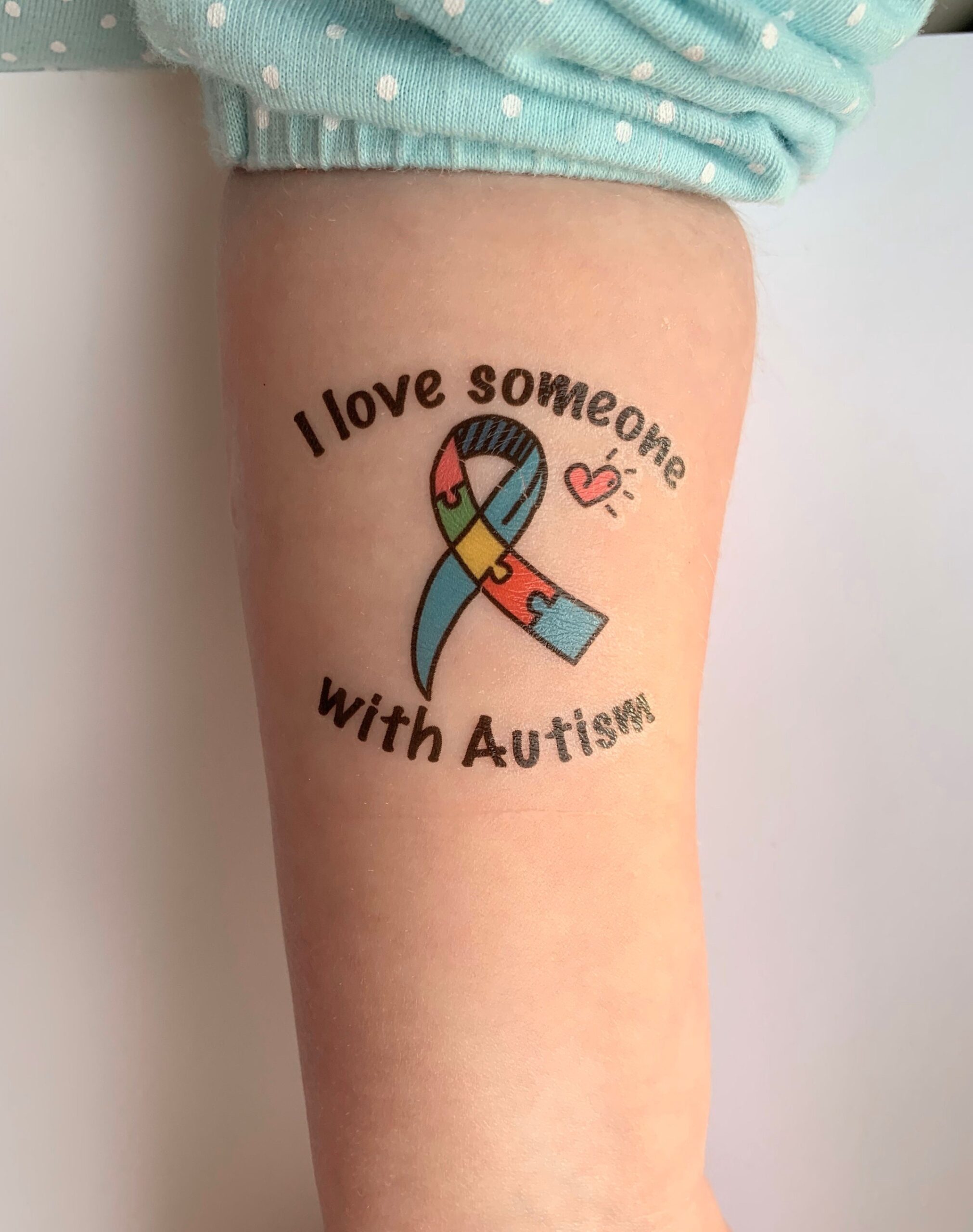 autistic tattoo designs Bulan 4 I Love Someone With Autism Autism Awareness Temporary Tattoo